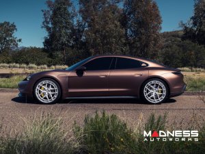 Porsche Taycan Custom Wheels - HFX-1 by Vossen - Satin Silver